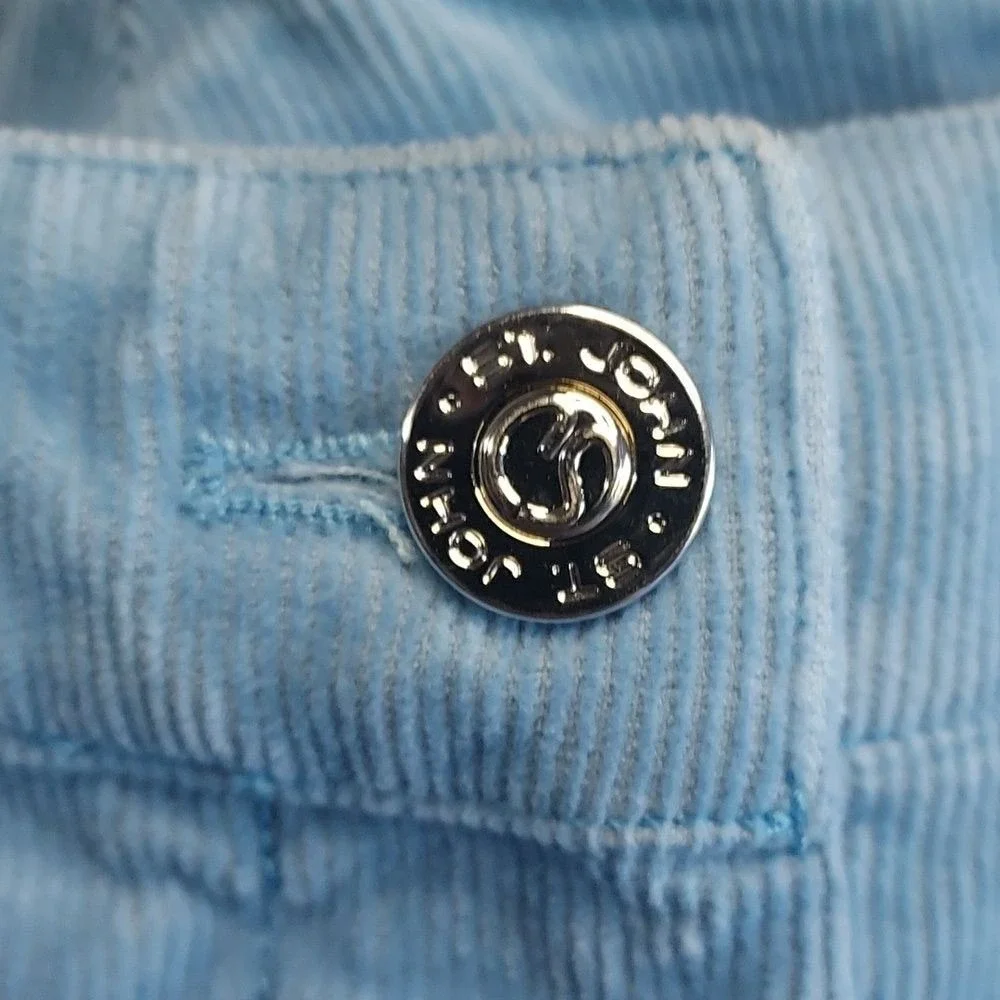 St.‎ John Sport Marie Gray Light Blue Women's Corduroy Pants Size 4